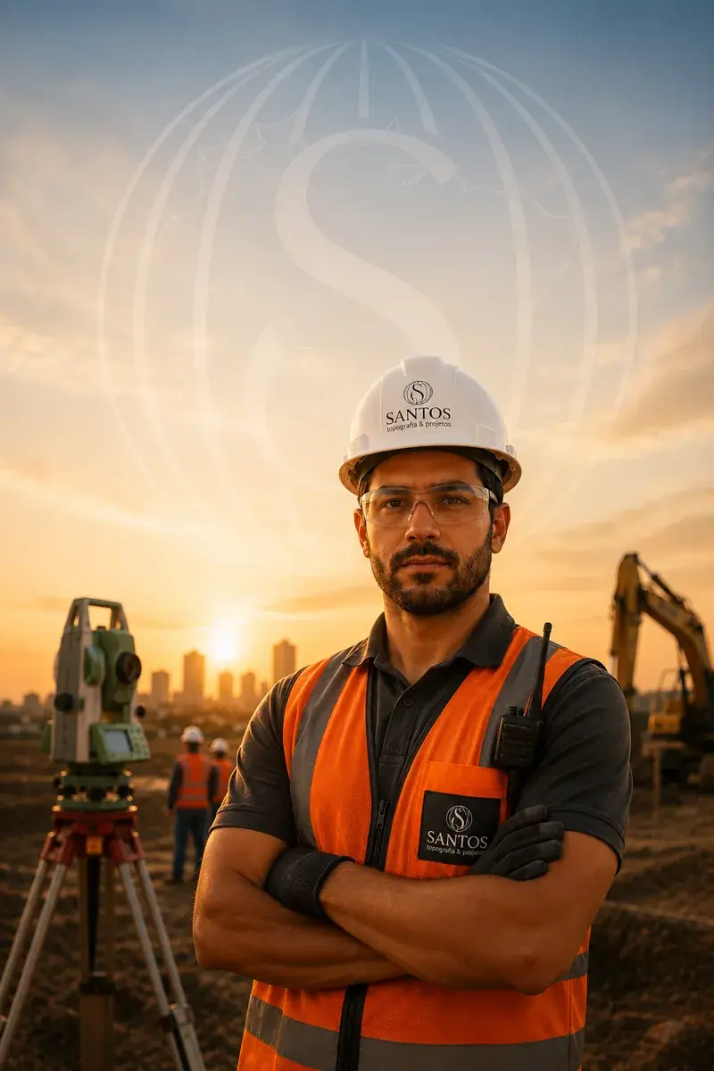 Trabalho de campo da Santos Topografia