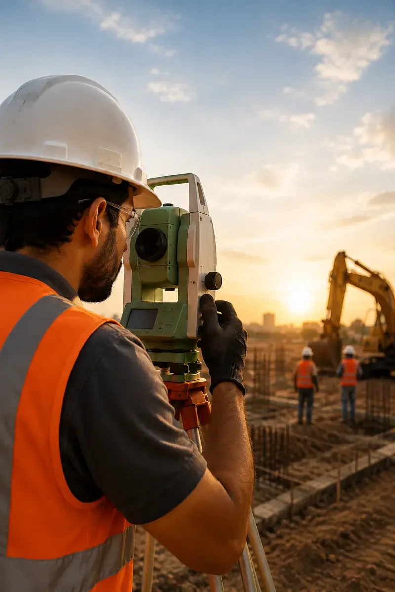 Equipe da Santos Topografia em obra